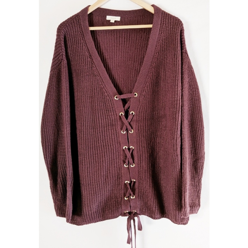 Oddy Women's Sweater w/ Front Tie Detail Size M